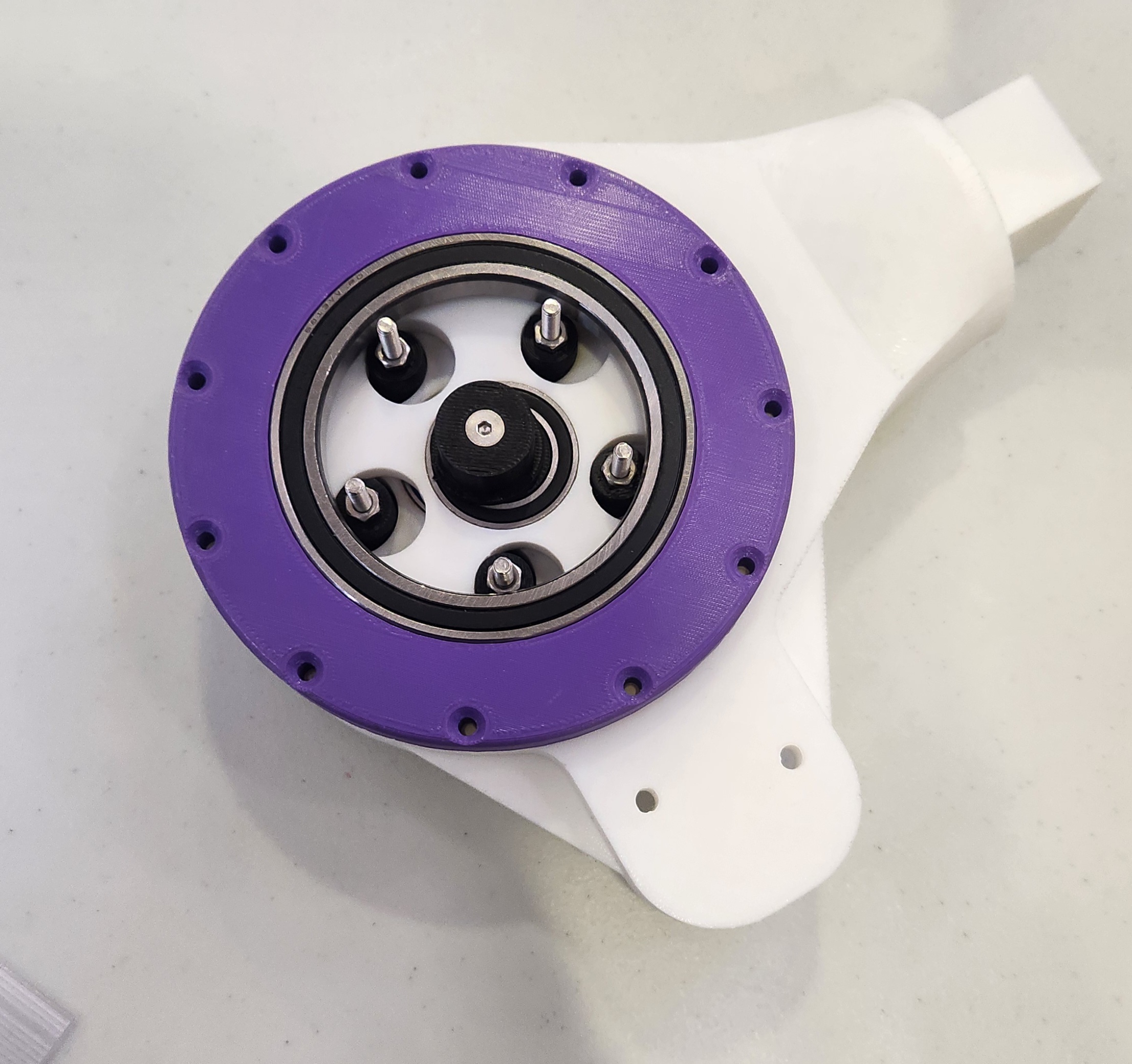TITAN gearbox prototype with purple 3D printed ring